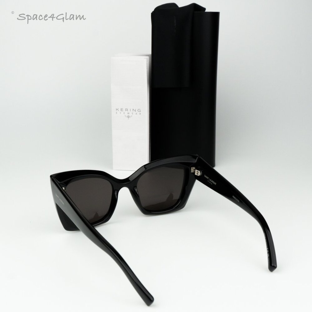 BRAND NEW Saint Laurent SL552 001 Black Black Cat Eye Women Sunglasses - Picture 7 of 10